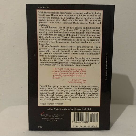 Hitlers Generals Portraits of the Men Who Waged Hitlers War Paperback Historical - Picture 2 of 5
